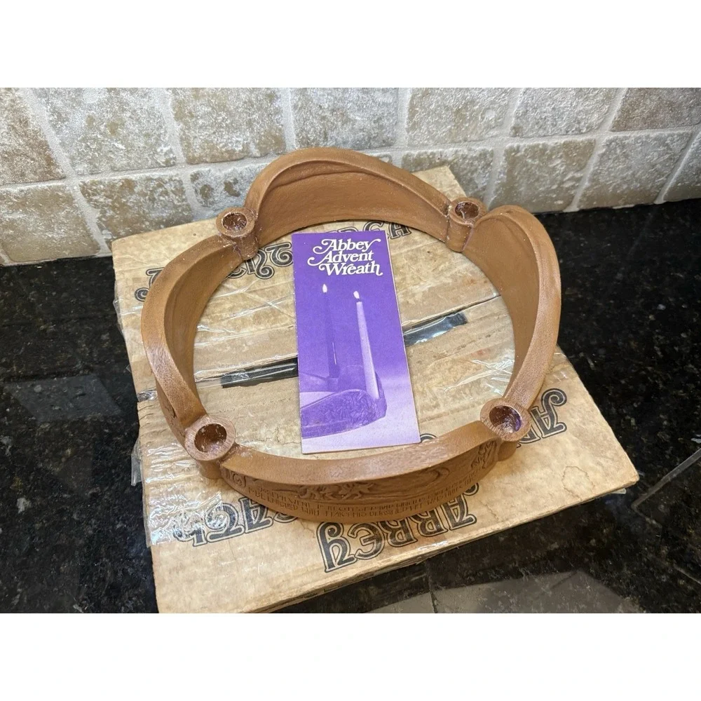 Vintage Abbey Press Advent Candle Wreath Christmas Made in USA